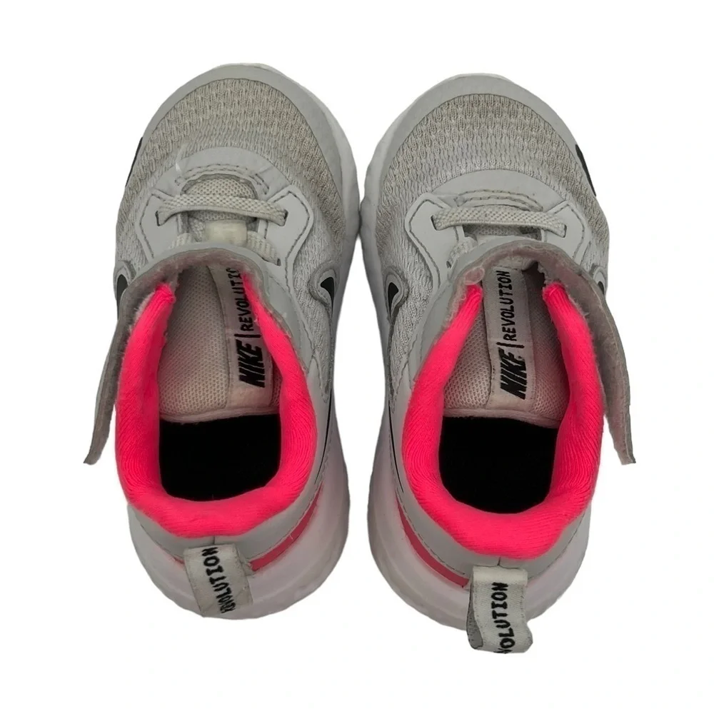 Nike Gray Pink Revolution 5 Running Shoes Size 6 C Toddler